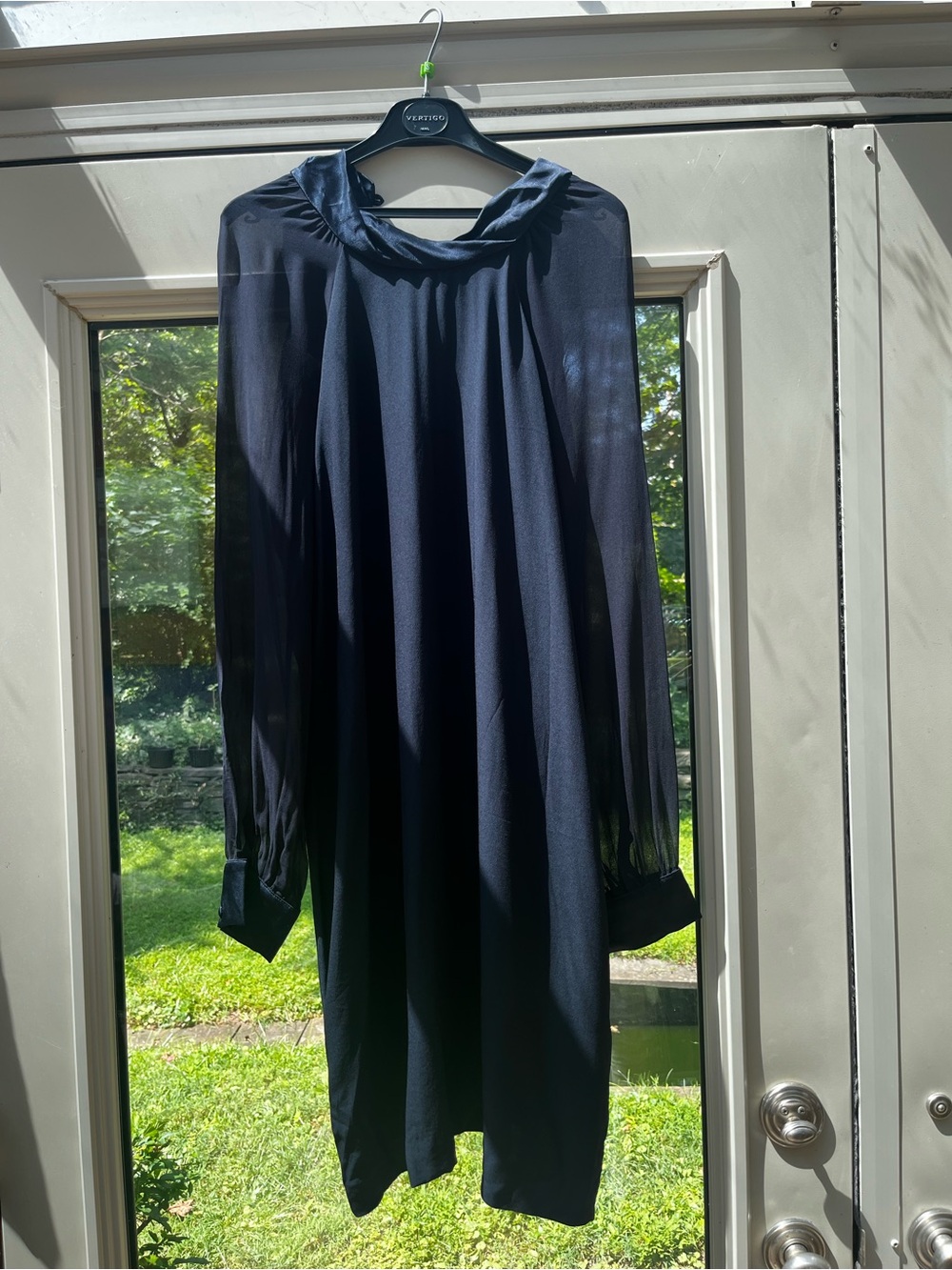 IKKS Navy Long-Sleeve Shift Dress